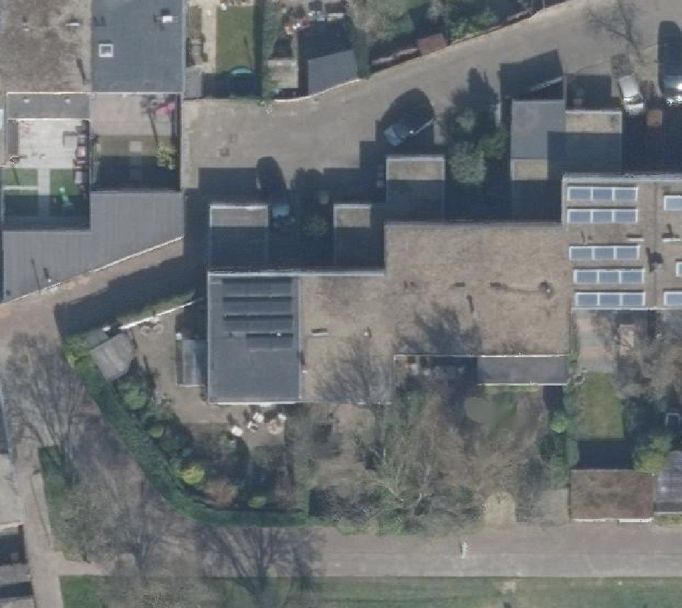 True ortho Luchtfoto op daksegment