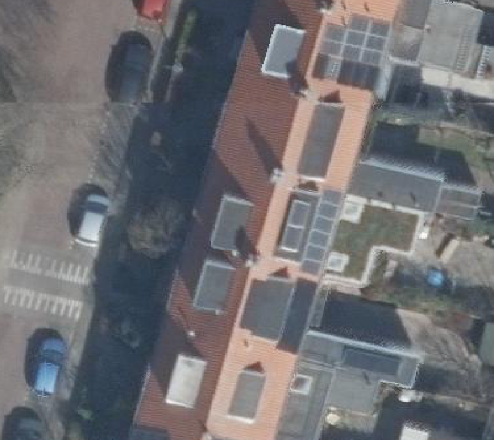 True ortho luchtfoto van Amersfoort met zicht op woning