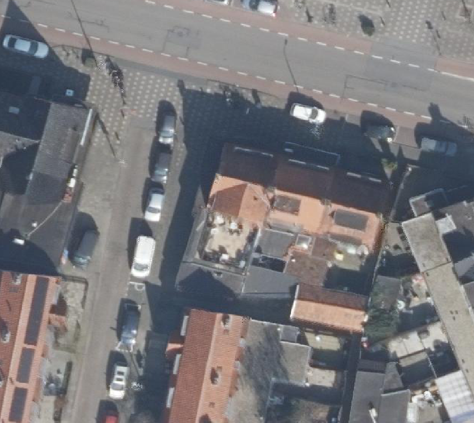 True ortho Luchtfoto op daksegment