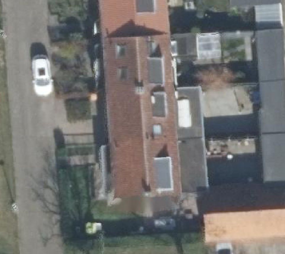 True ortho luchtfoto van Hoevelaken met zicht op woning