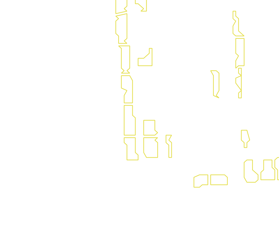 Daksegment met contourlijnen en structuurweergave