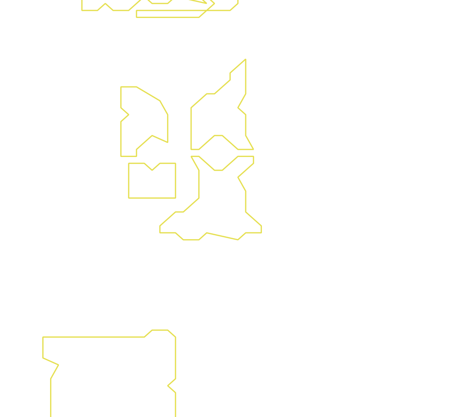 Daksegment ingezoomd met contourlijnen en structuurweergave