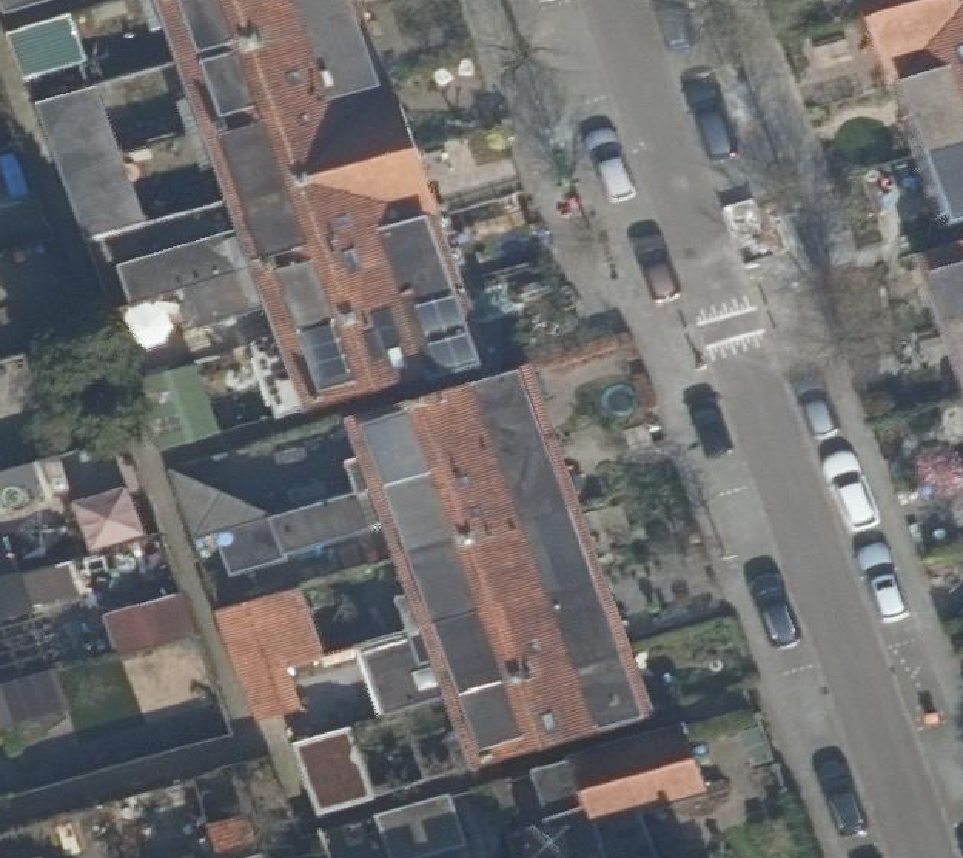 True ortho Luchtfoto op daksegment