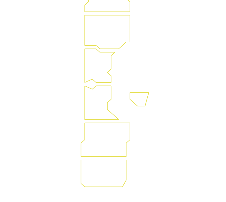 Daksegment ingezoomd met contourlijnen en structuurweergave