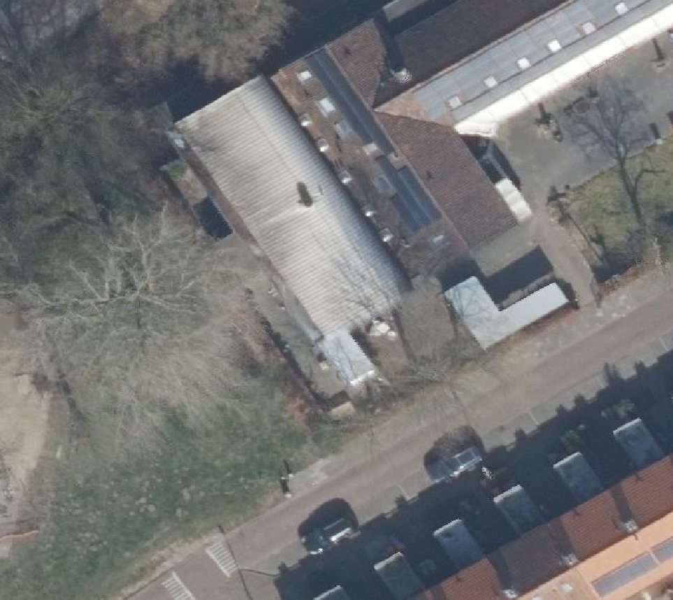 True ortho Luchtfoto op daksegment