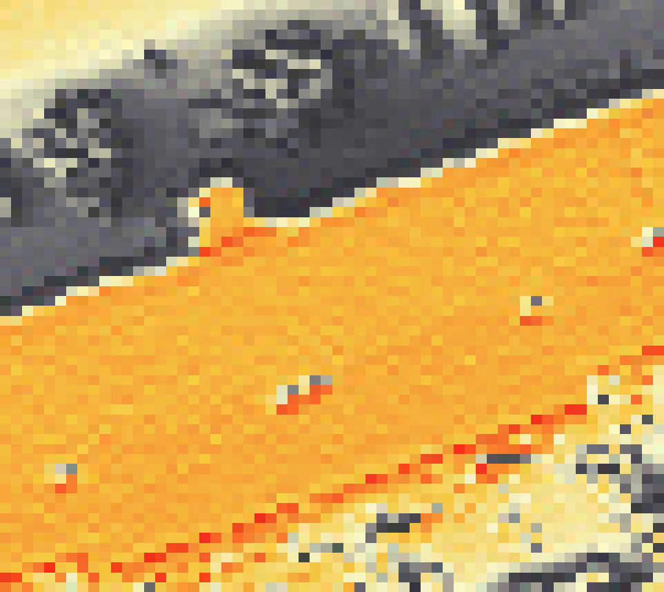 PV-irradiatie op daksegment ingezoomd met intensiteitsverdeling van zonlicht