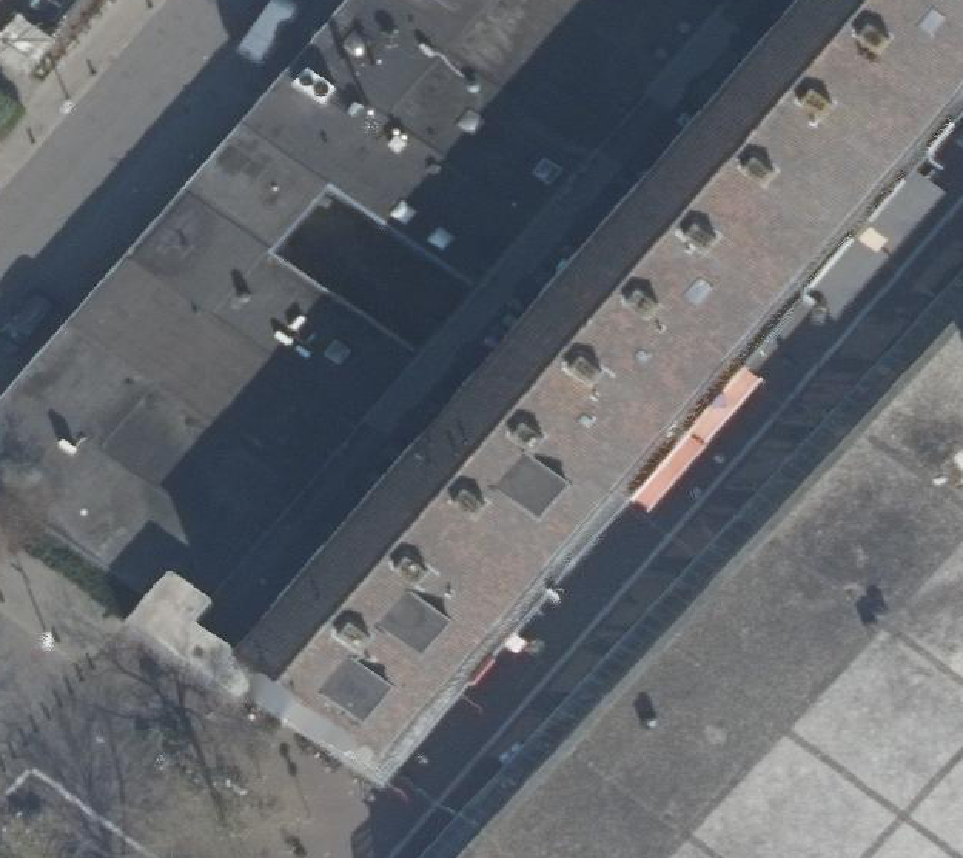 True ortho Luchtfoto op daksegment