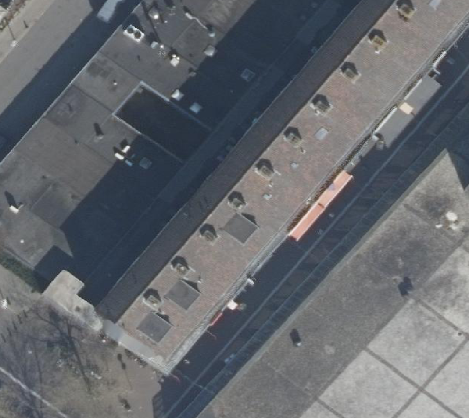 True ortho Luchtfoto op daksegment