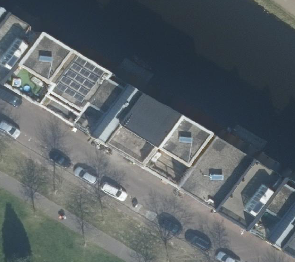 True ortho Luchtfoto op daksegment