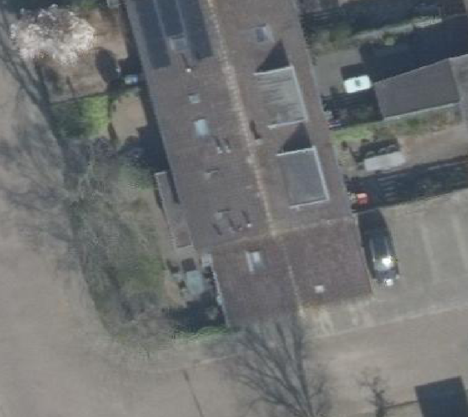 True ortho luchtfoto van Amersfoort met zicht op woning