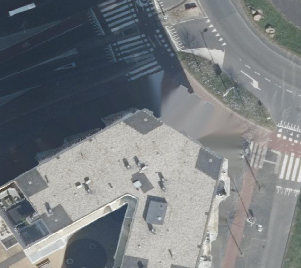 True ortho Luchtfoto op daksegment
