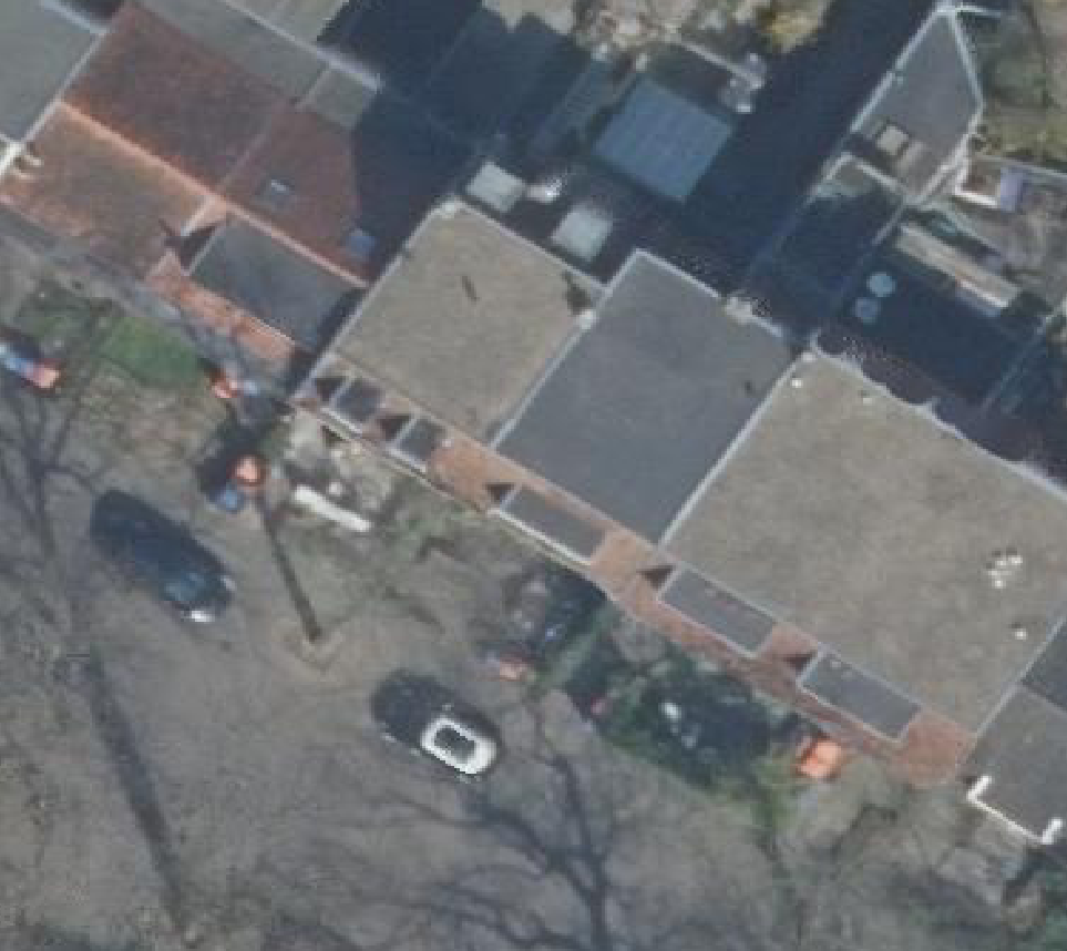 True ortho luchtfoto van Amersfoort met zicht op woning