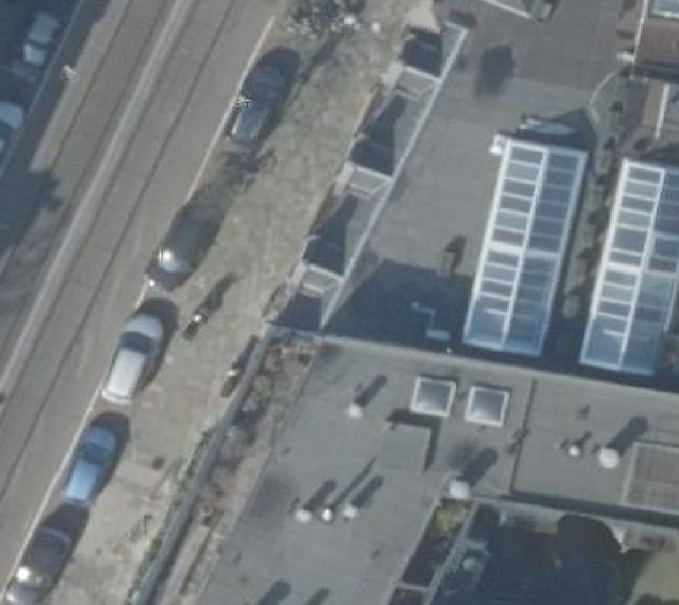 True ortho luchtfoto van Amsterdam met zicht op woning