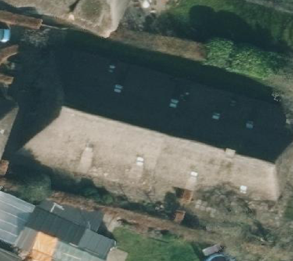 True ortho Luchtfoto op daksegment ingezoomd