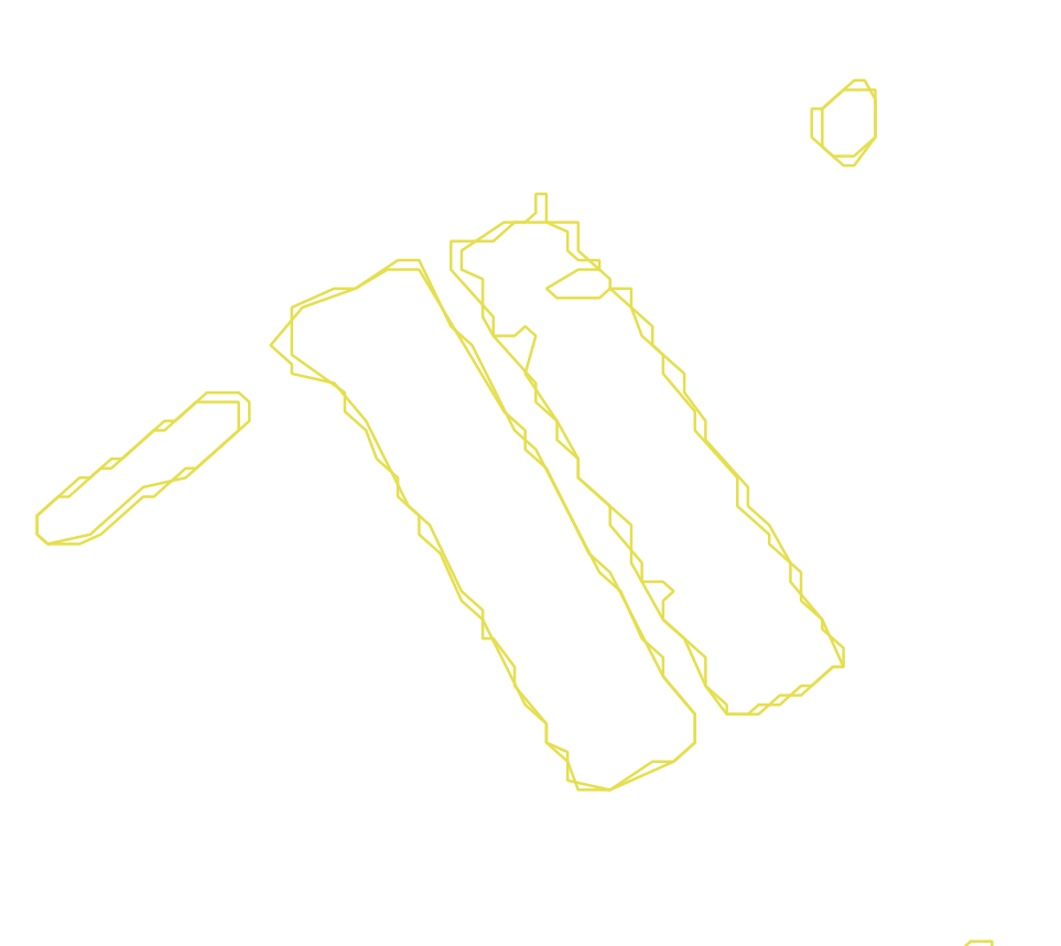 Daksegment met contourlijnen en structuurweergave