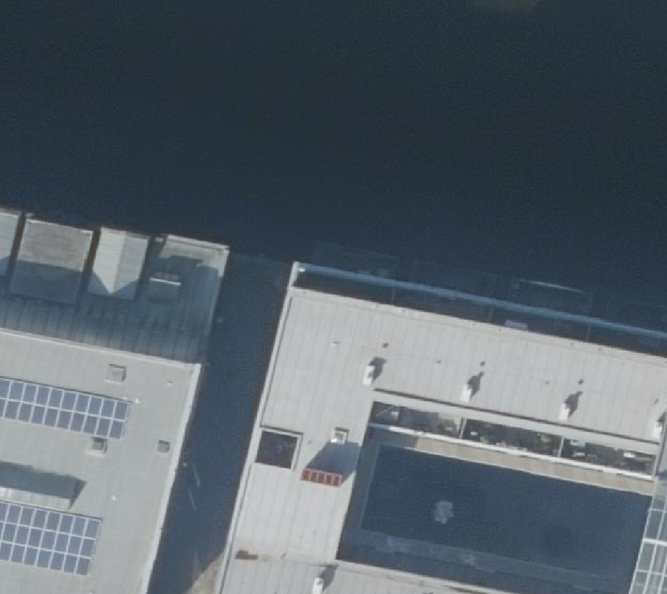 True ortho Luchtfoto op daksegment