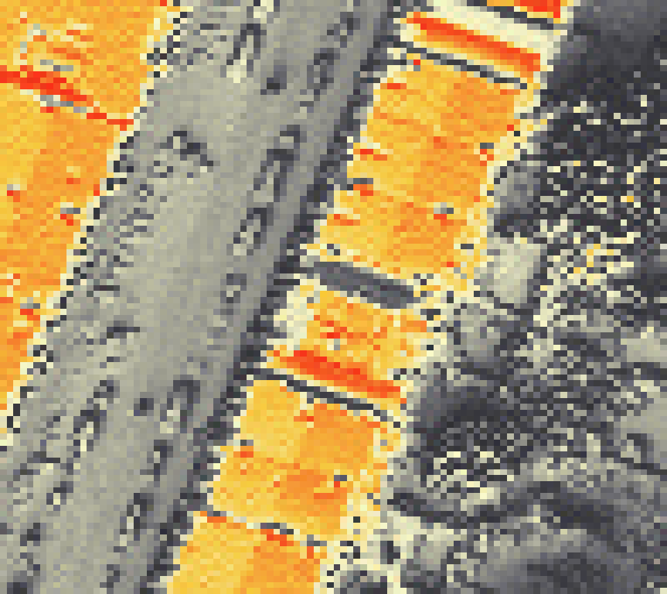 PV-irradiatie op daksegment met intensiteitsverdeling van zonlicht