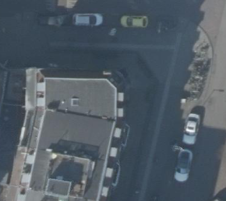 True ortho Luchtfoto op daksegment ingezoomd