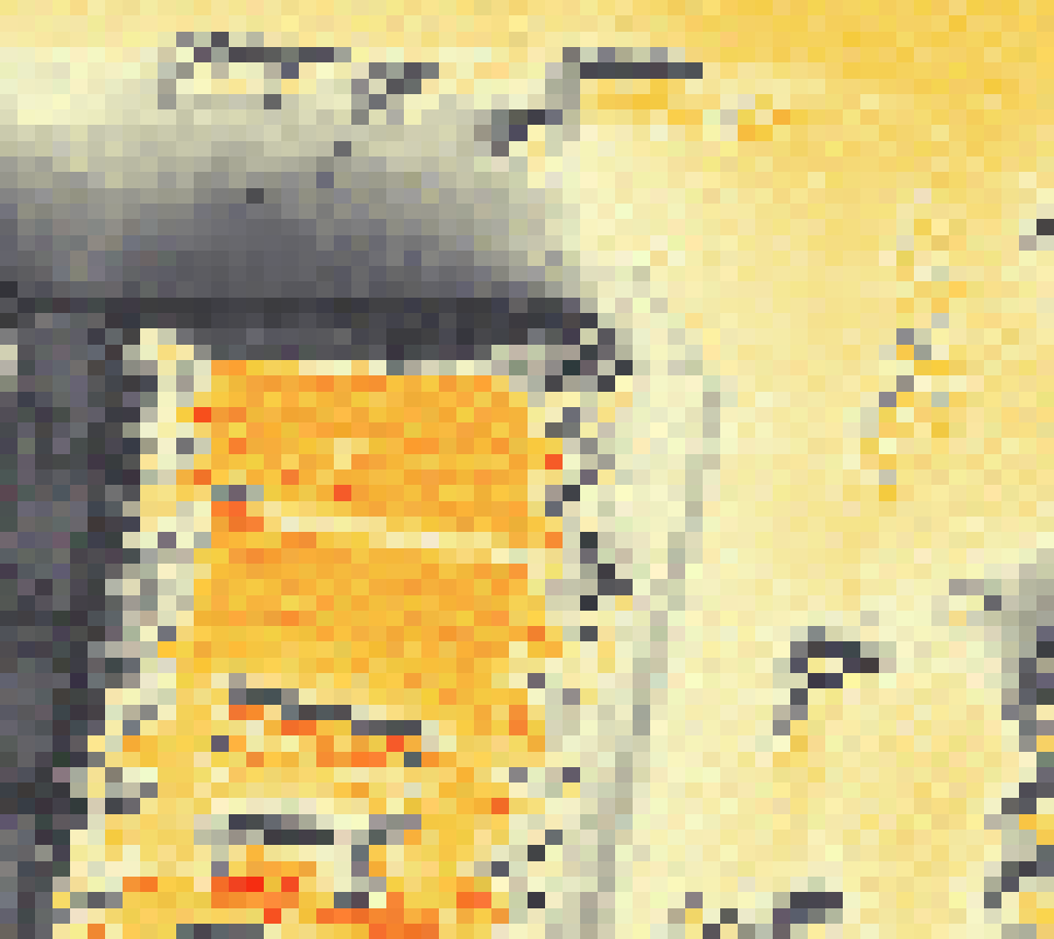 PV-irradiatie op daksegment ingezoomd met intensiteitsverdeling van zonlicht