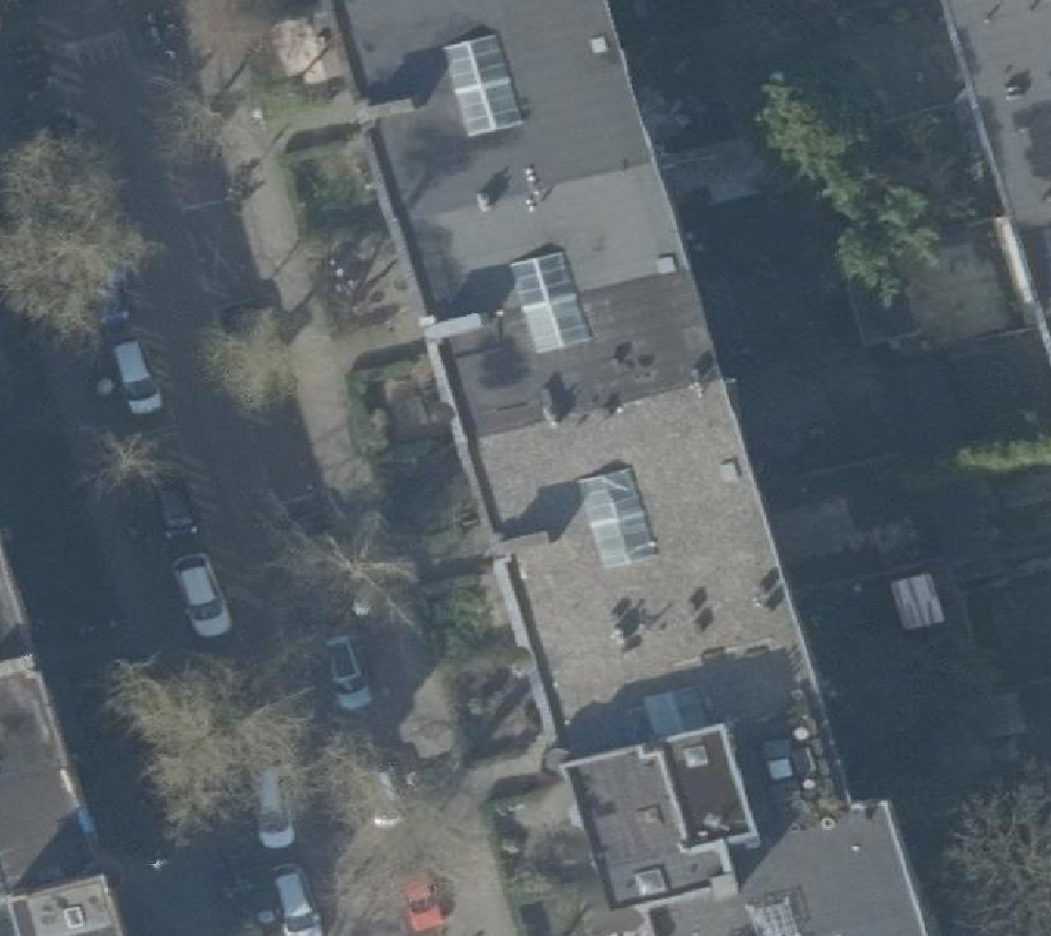 True ortho Luchtfoto op daksegment