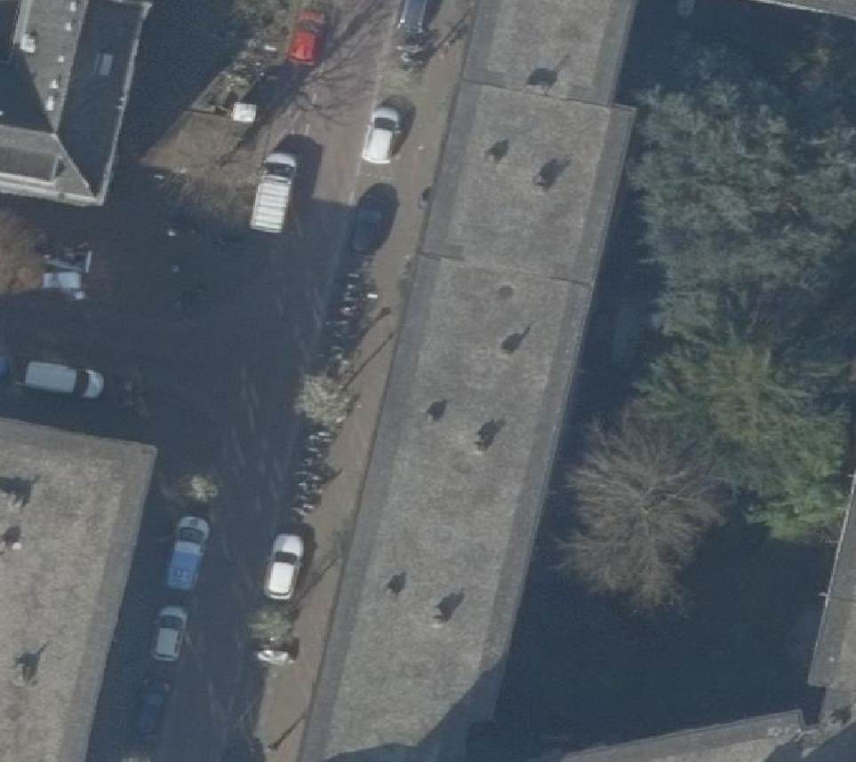 True ortho Luchtfoto op daksegment