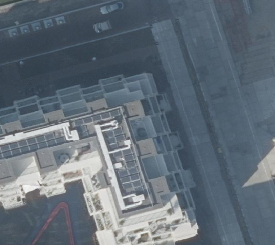 True ortho Luchtfoto op daksegment