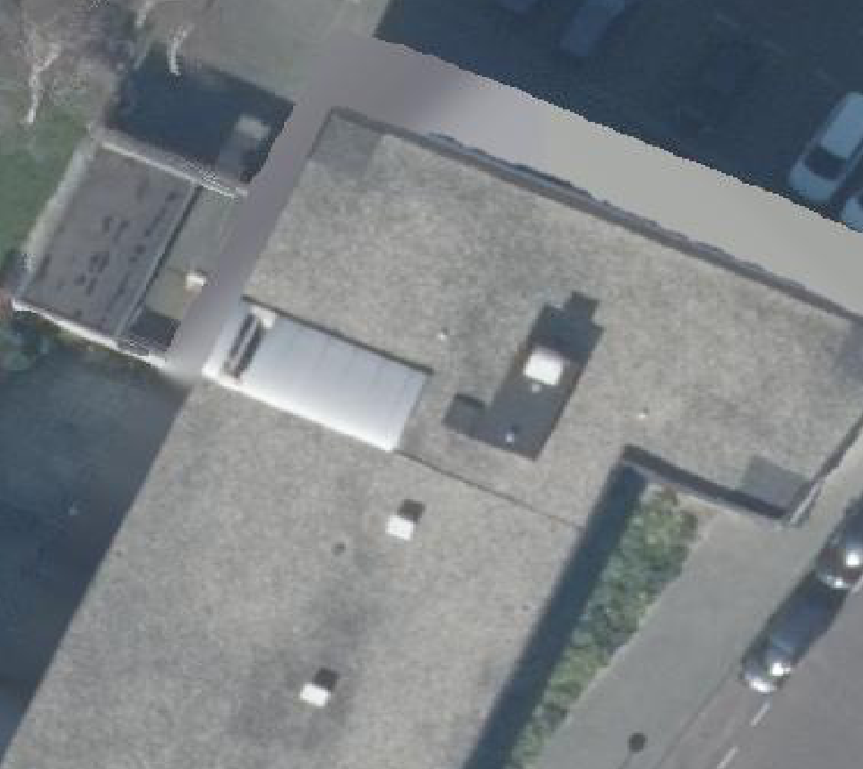 True ortho luchtfoto van Amsterdam met zicht op woning