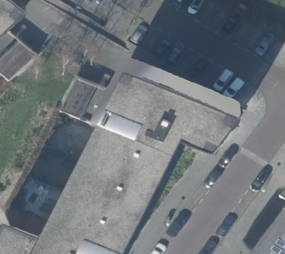 True ortho Luchtfoto op daksegment