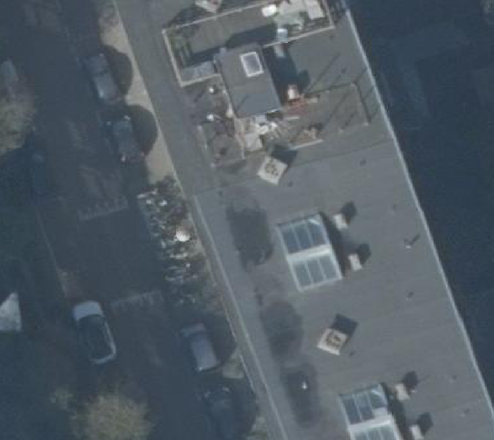 True ortho luchtfoto van Amsterdam met zicht op woning