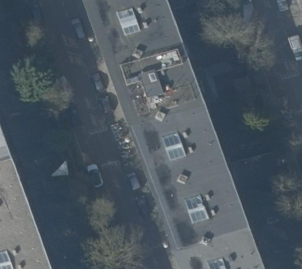 True ortho Luchtfoto op daksegment