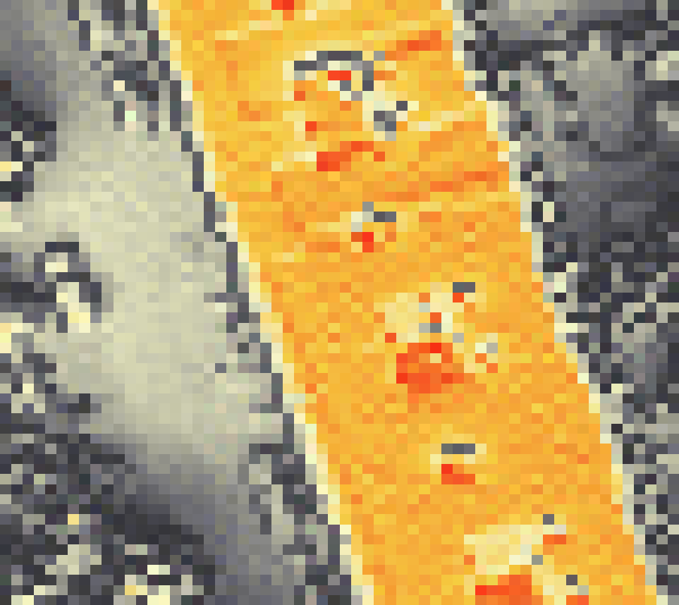 PV-irradiatie op daksegment ingezoomd met intensiteitsverdeling van zonlicht