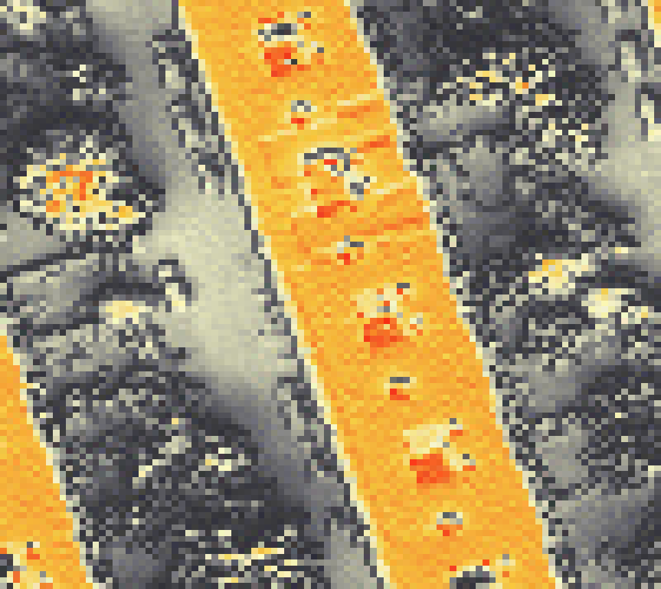 PV-irradiatie op daksegment met intensiteitsverdeling van zonlicht