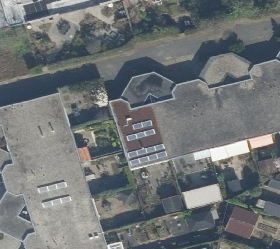 True ortho Luchtfoto op daksegment