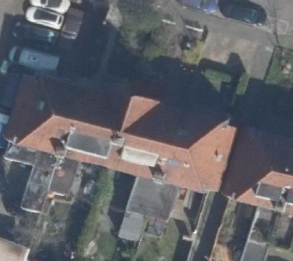 True ortho luchtfoto van Amersfoort met zicht op woning