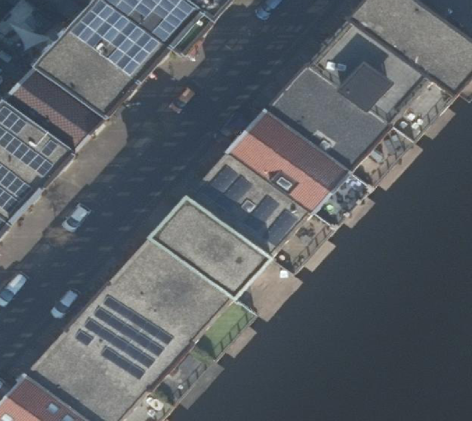 True ortho Luchtfoto op daksegment