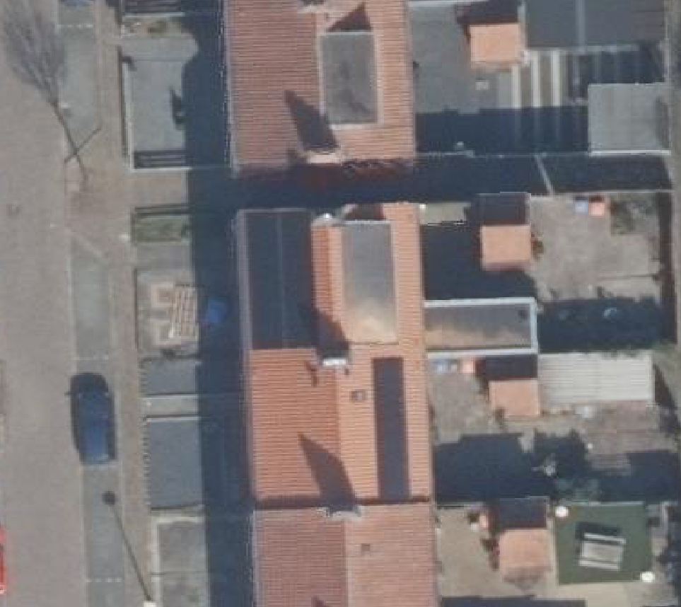 True ortho luchtfoto van Amersfoort met zicht op woning
