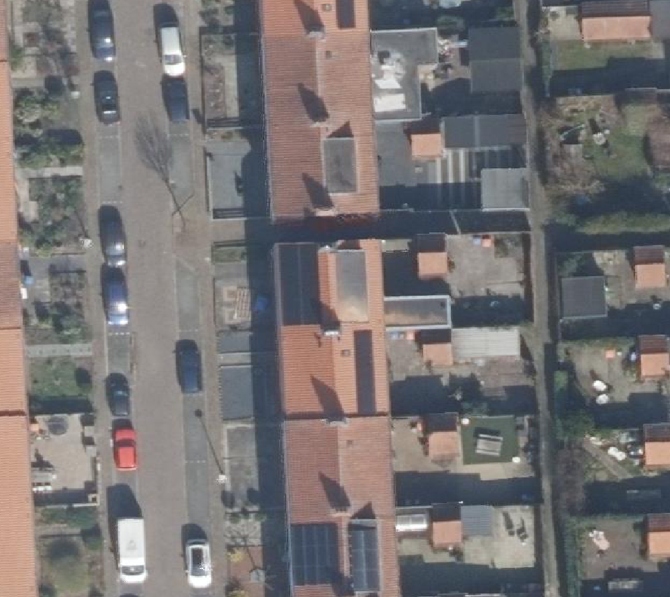 True ortho Luchtfoto op daksegment