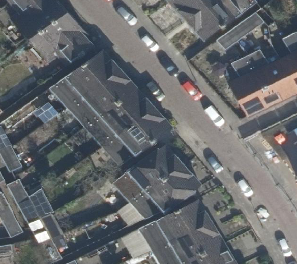 True ortho Luchtfoto op daksegment