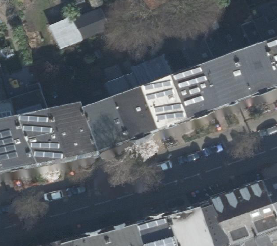 True ortho Luchtfoto op daksegment