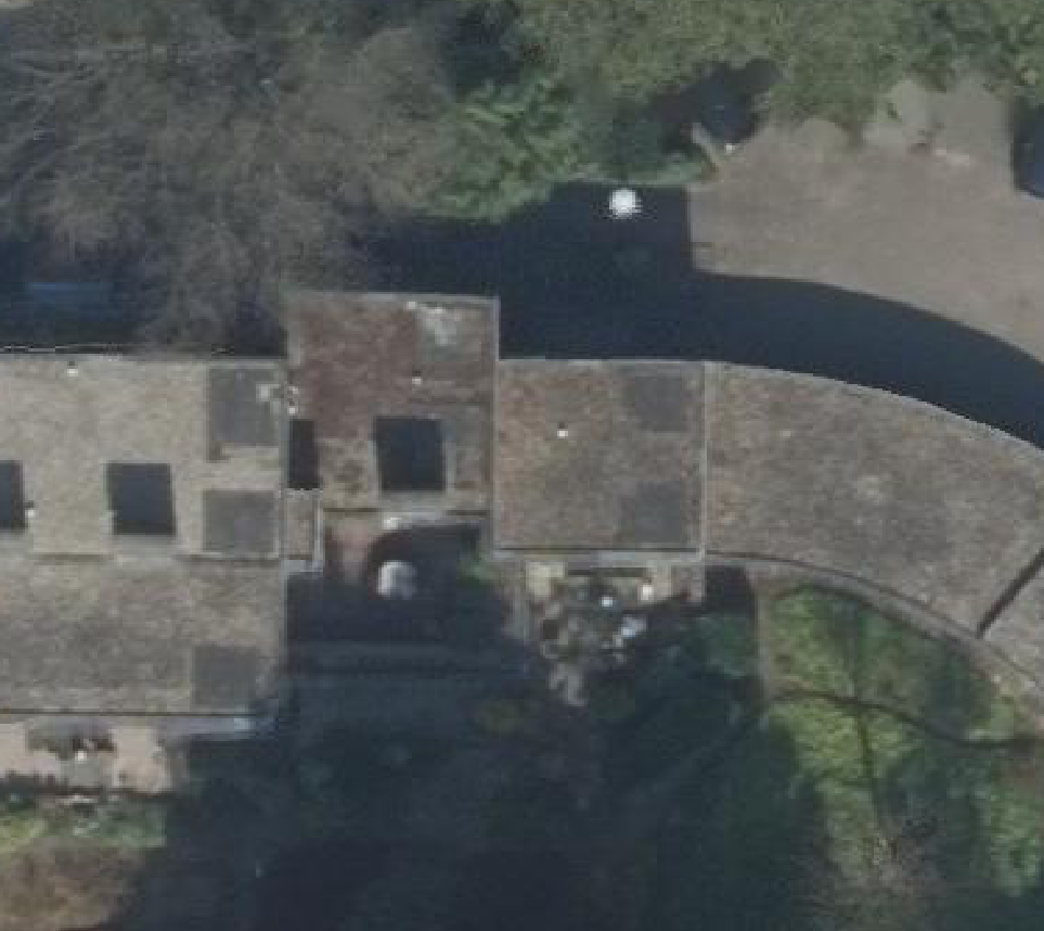True ortho Luchtfoto op daksegment ingezoomd