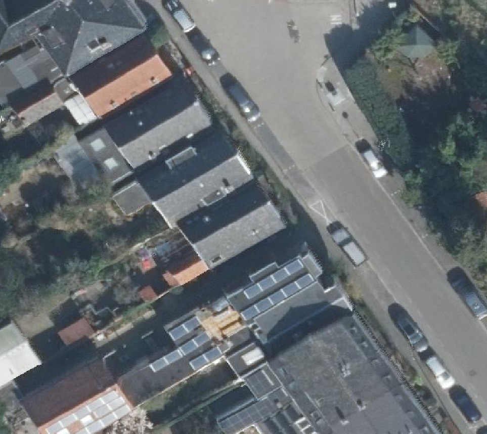 True ortho Luchtfoto op daksegment