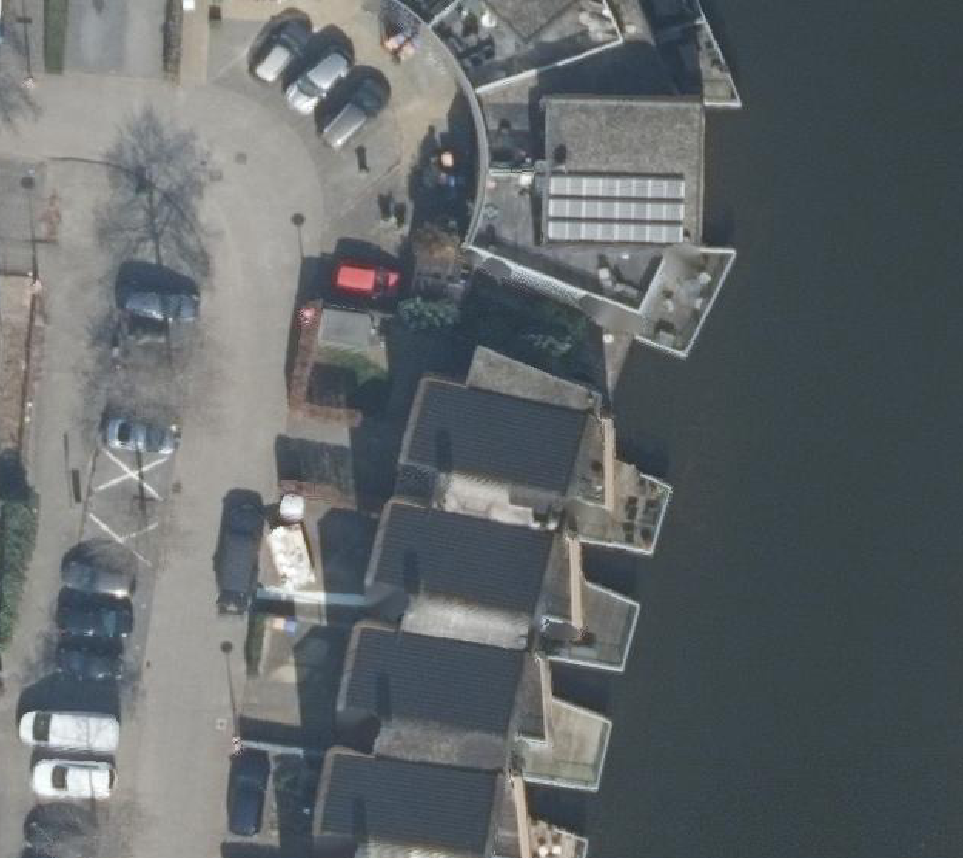 True ortho Luchtfoto op daksegment
