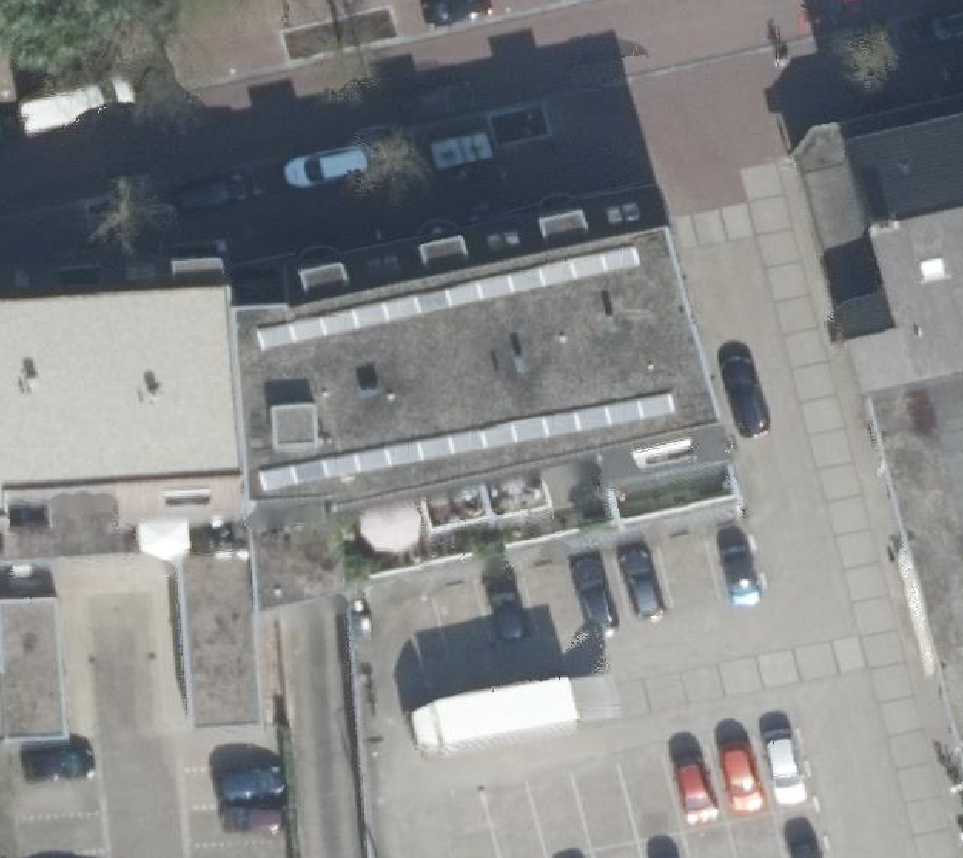 True ortho Luchtfoto op daksegment
