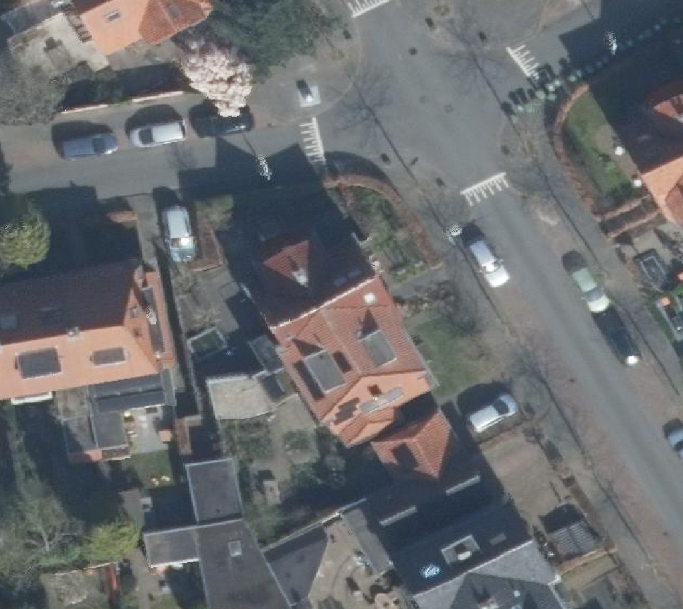 True ortho Luchtfoto op daksegment