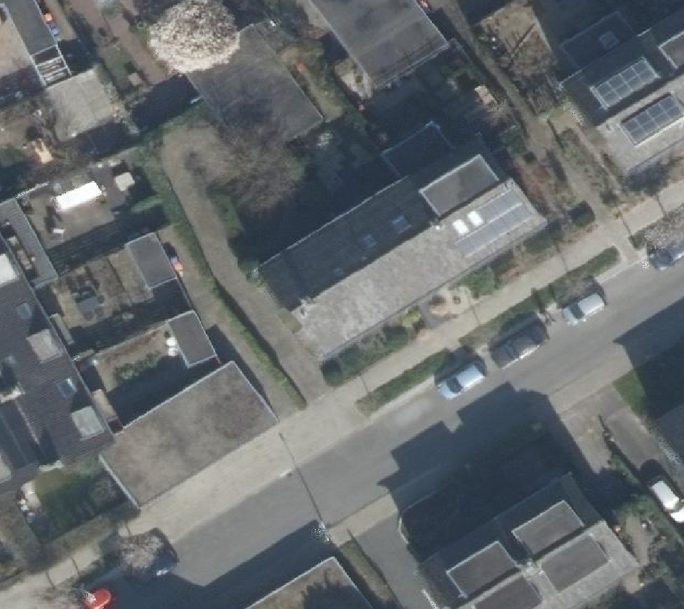 True ortho Luchtfoto op daksegment