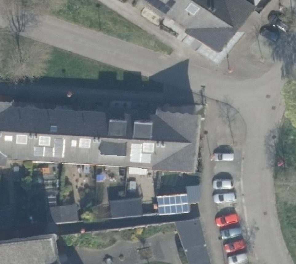 True ortho Luchtfoto op daksegment