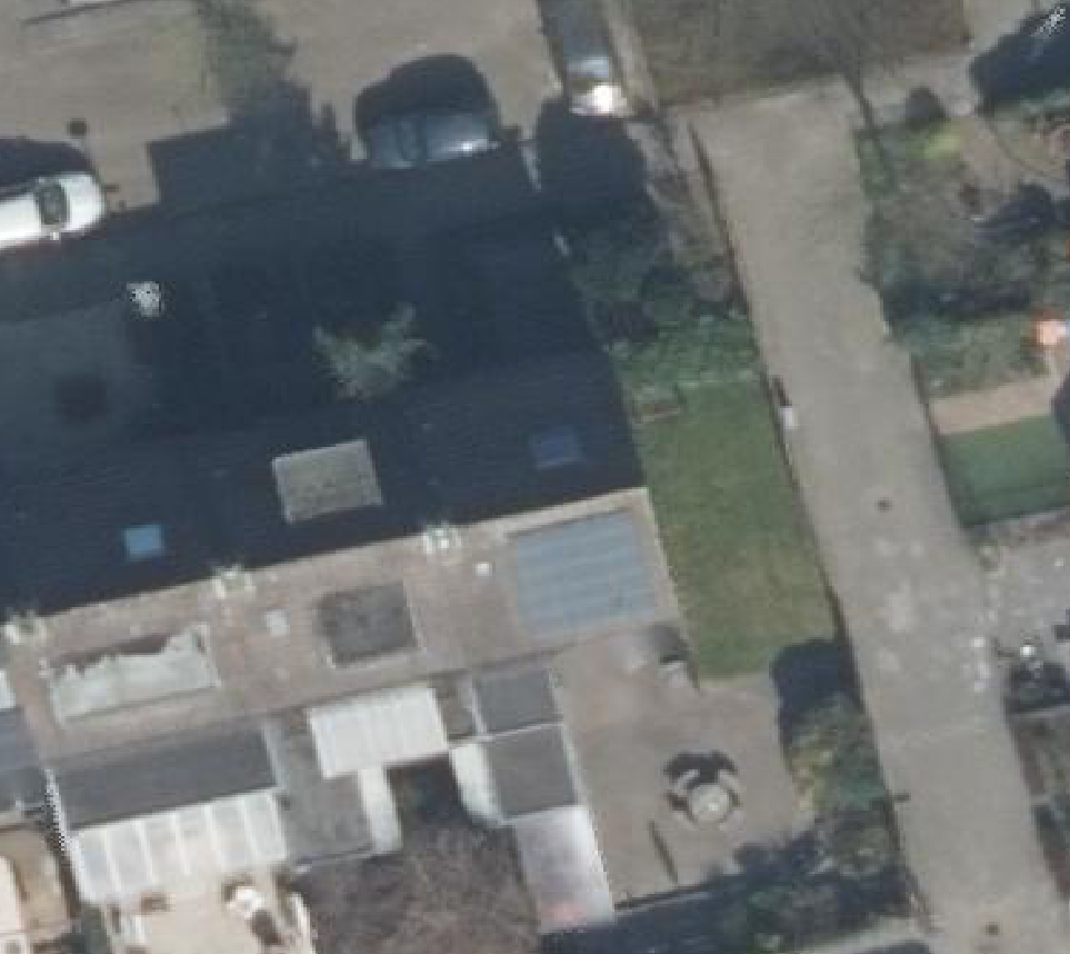 True ortho luchtfoto van Amersfoort met zicht op woning