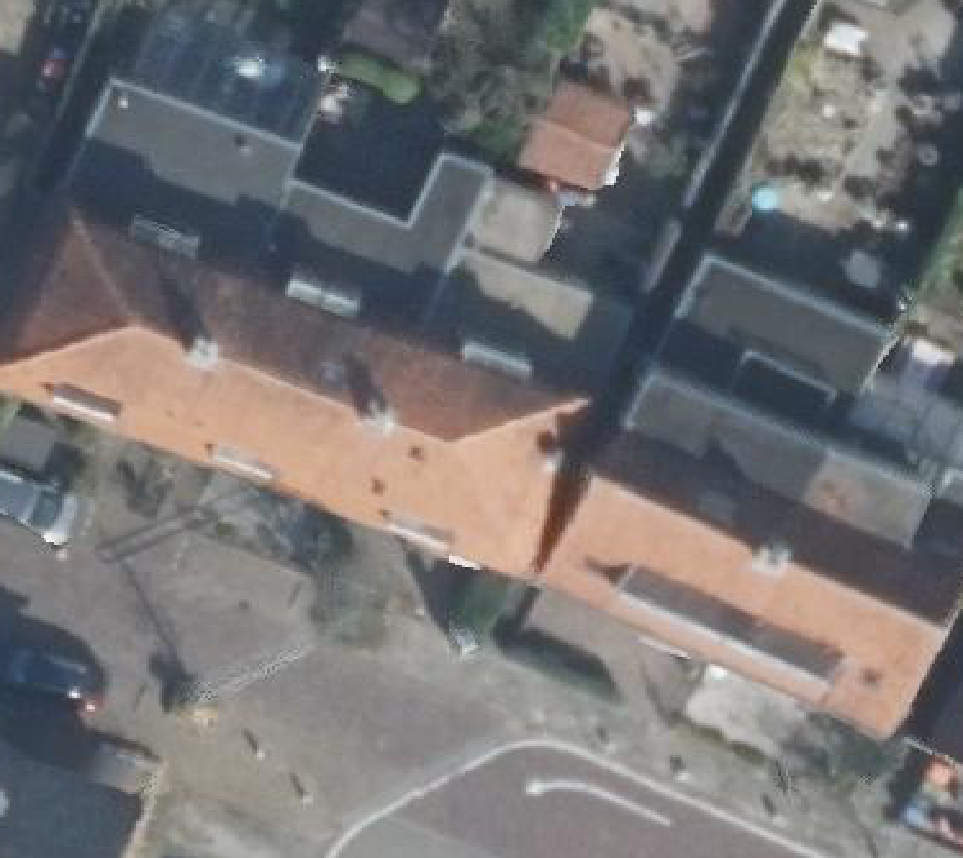 True ortho luchtfoto van Amersfoort met zicht op woning