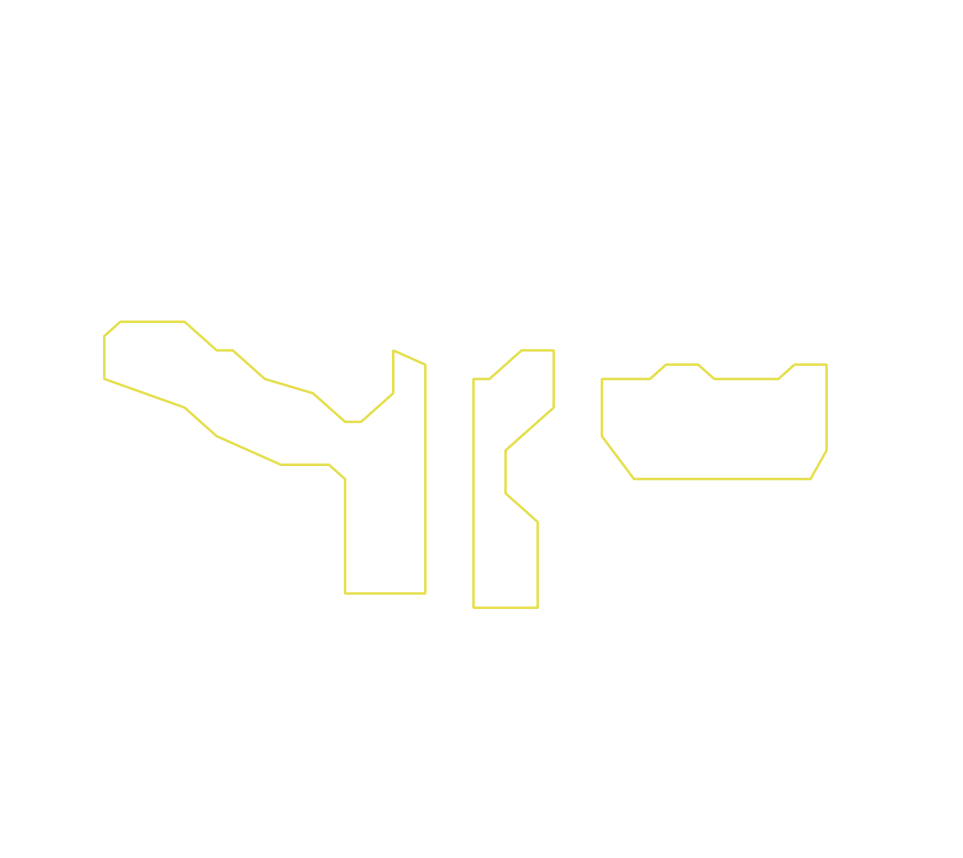 Daksegment ingezoomd met contourlijnen en structuurweergave