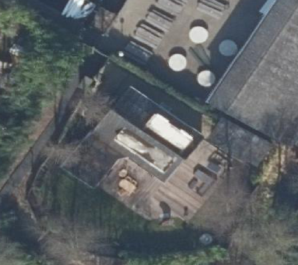 True ortho luchtfoto van Kortenhoef met zicht op woning